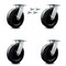 Service Caster 8 Inch Kingpinless Polyolefin Wheel Swivel Caster Set with Swivel Lock SCC SCC-KP30S820-POR-BSL-4 - alternate 3